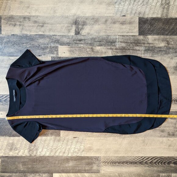 All Saints Lacyn T-Shirt Dress Short Sleeves Relaxed Fit Black Plum - Picture 4 of 6